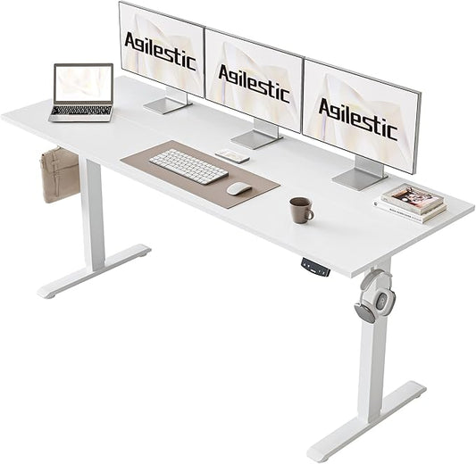 Agilestic Electric Standing Desk, Large 63 x 24 Inches Height Adjustable Desk by Agilestic