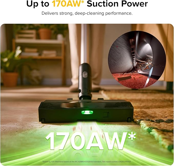 roborock H60 Pro Cordless Stick Vacuum Cleaner, 170AW Suction Power, 80-Min - Image 2