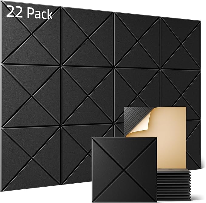 Sonicism 22 Pack X-Lined Acoustic Panels by Sonicism