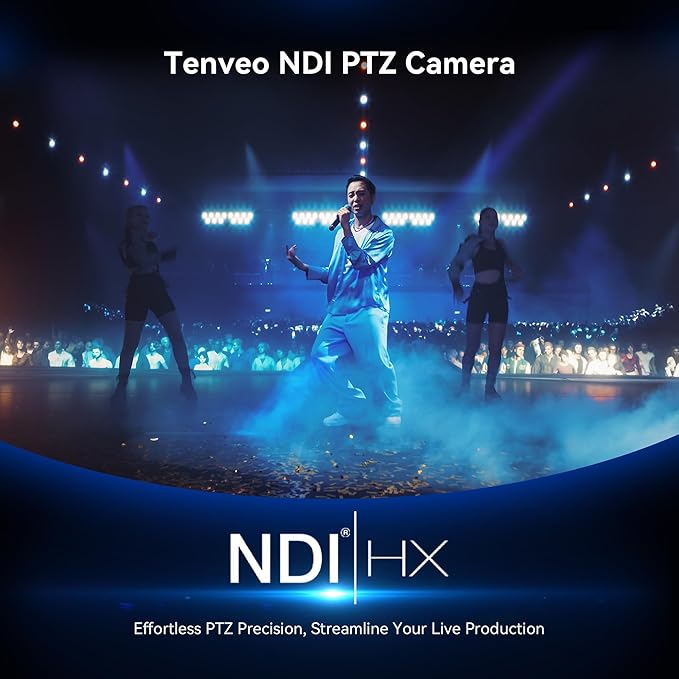 Tenveo NDI PTZ Camera AI Humanoid & Face Auto-Tracking, HDMI/LAN/USB3.0 PoE PTZ - Image 3