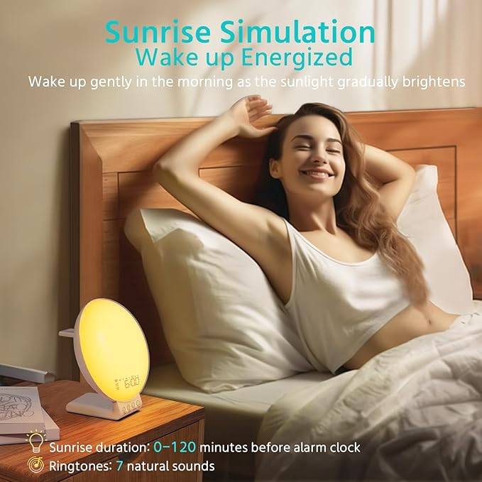 MOMILLA Sunrise Alarm Clock, 3 in 1 Wireless Charging Station, Smart App - Image 4