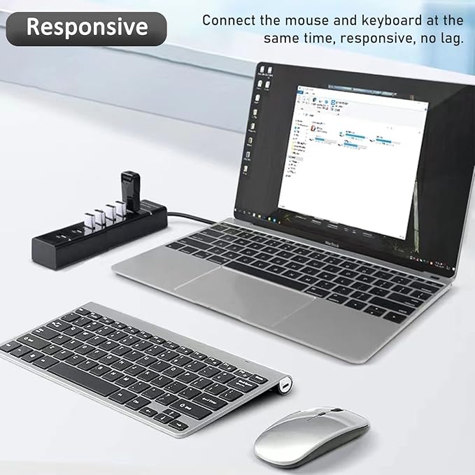 Upgraded USB Hub 3.0, VIENON 7-Port USB Extender Splitter - Image 5