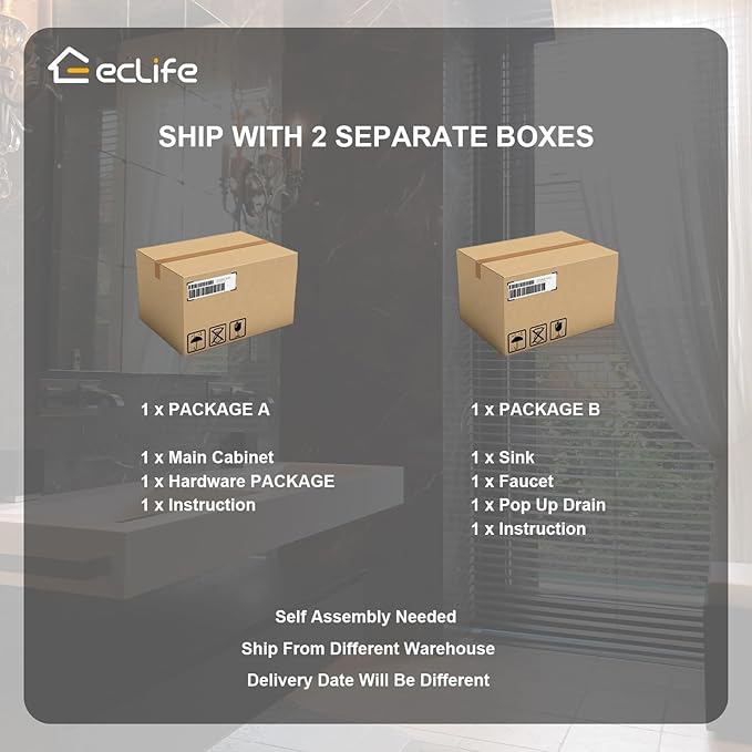 eclife 60" Bathroom Vanities Cabinet - Image 7