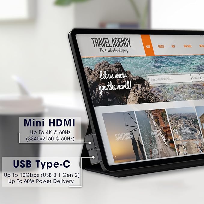 Kado 180 Degree Mini HDMI to HDMI 4K 60Hz Adapter U Shaped Mini HDMI Male to - Image 3