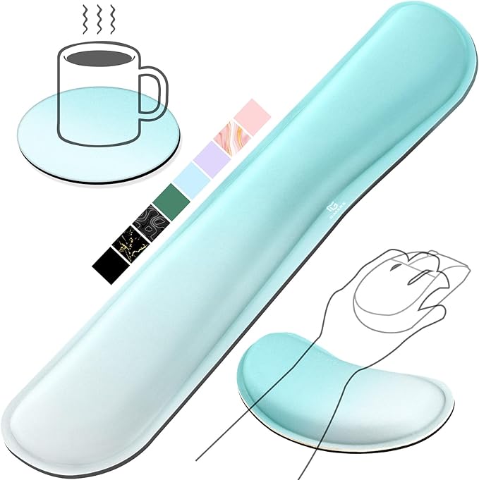 Gimars Upgrade Enlarge Silky Gel Memory Foam Keyboard Wrist Rest, Wrist Rest by Gimars