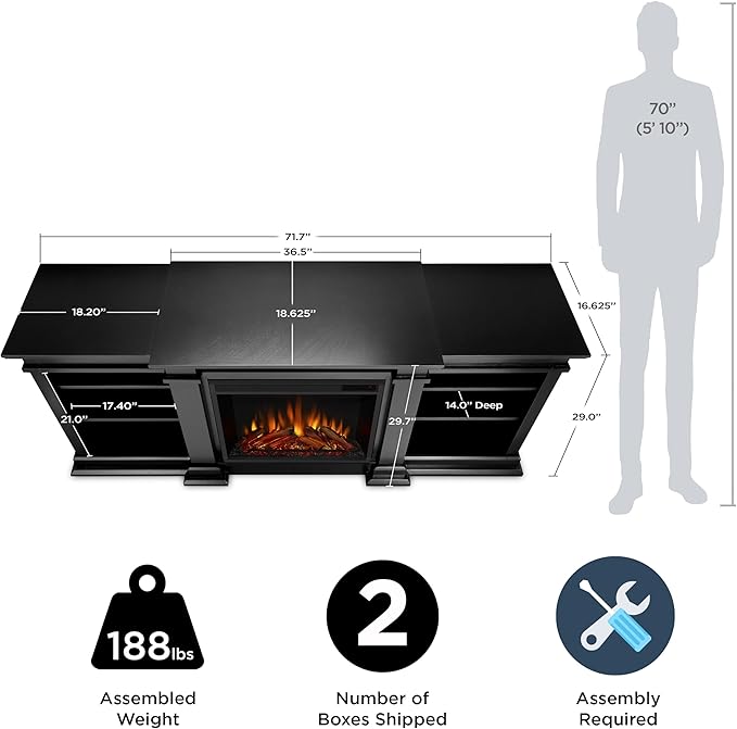 Real Flame Fresno 72" TV Stand - Image 4