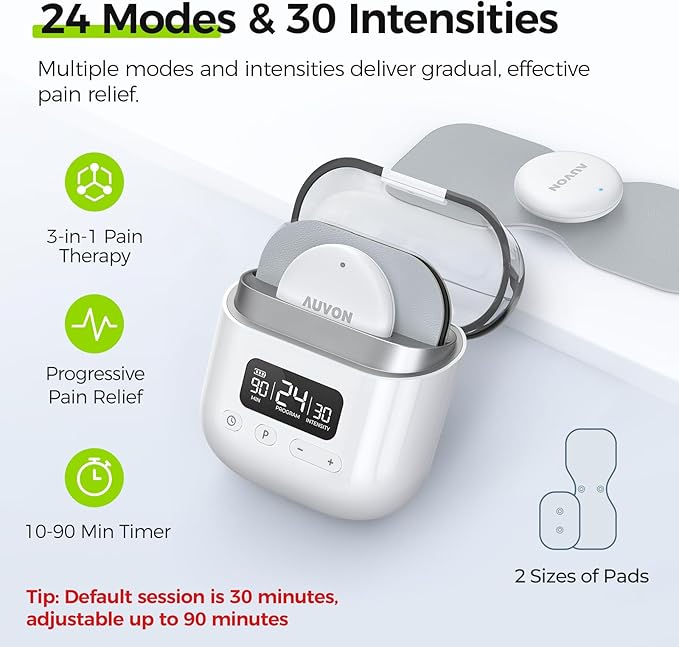 AUVON Wireless 24 Modes TENS Unit Muscle Stimulator - Image 4