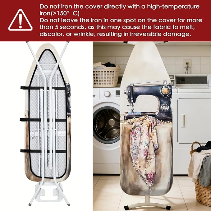 Nuxovilar Ironing Board Cover Needle Cotton 15x54 Inches | Ironing Board Cover - Image 6