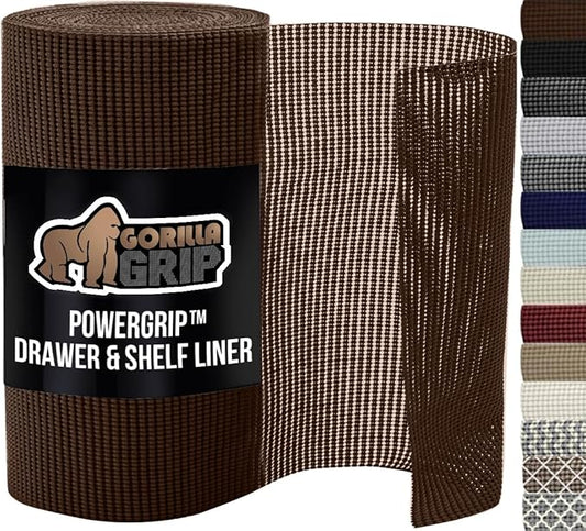 GORILLA GRIP powerGRIP Drawer Shelf and Cabinet Liner, Thick Strong Hold by GorillaGrip