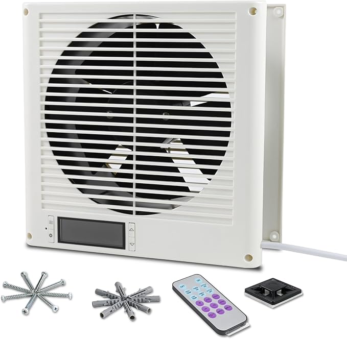 Thiadrs Room to Room Fan 8" Air Vent Fan, 10-Speed Quiet Airflow by Unknown