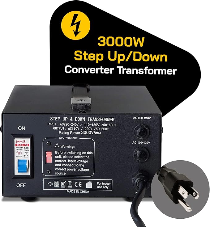 ELC T Series 3000+ Watt Voltage Converter Transformer - Image 2