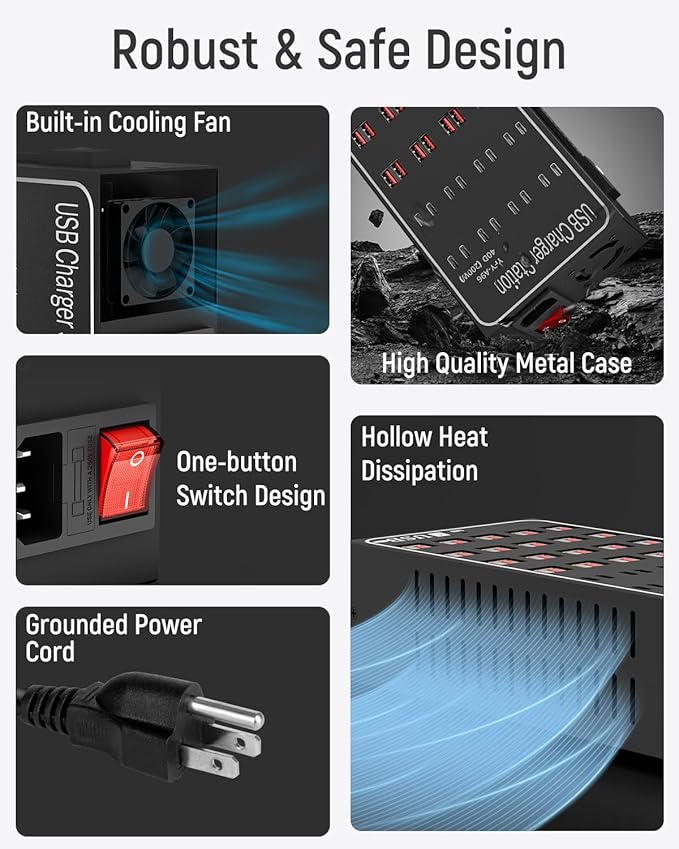 60 Port 300W USB Charging Station, Desktop Charging Station - Image 6