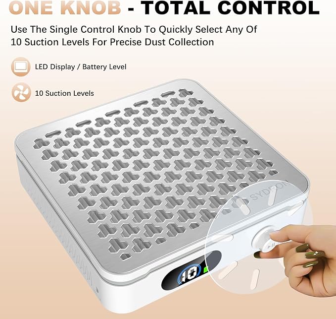 Nail Dust Collector | 1000PA Cordless Nail Dust Collector Nail Tech | 10 Speed - Image 6