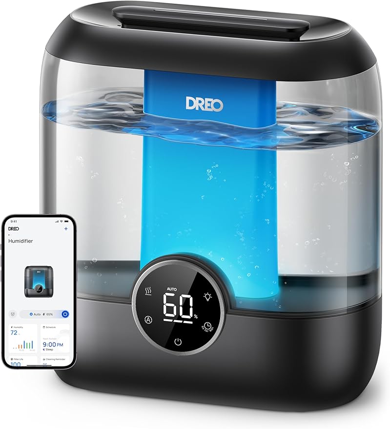 DREO Smart Humidifiers for Bedroom, 6L Top Fill Supersized Cool Mist Humidifier by DREO