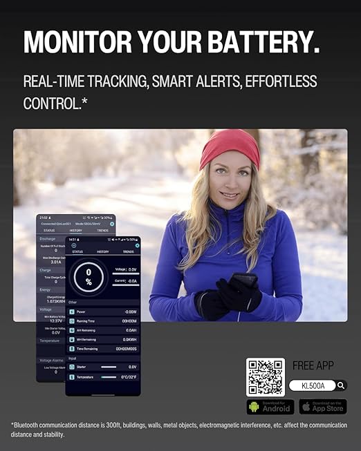 LNEX Bluetooth Battery Monitor, 500A Smart Shunt - Image 2