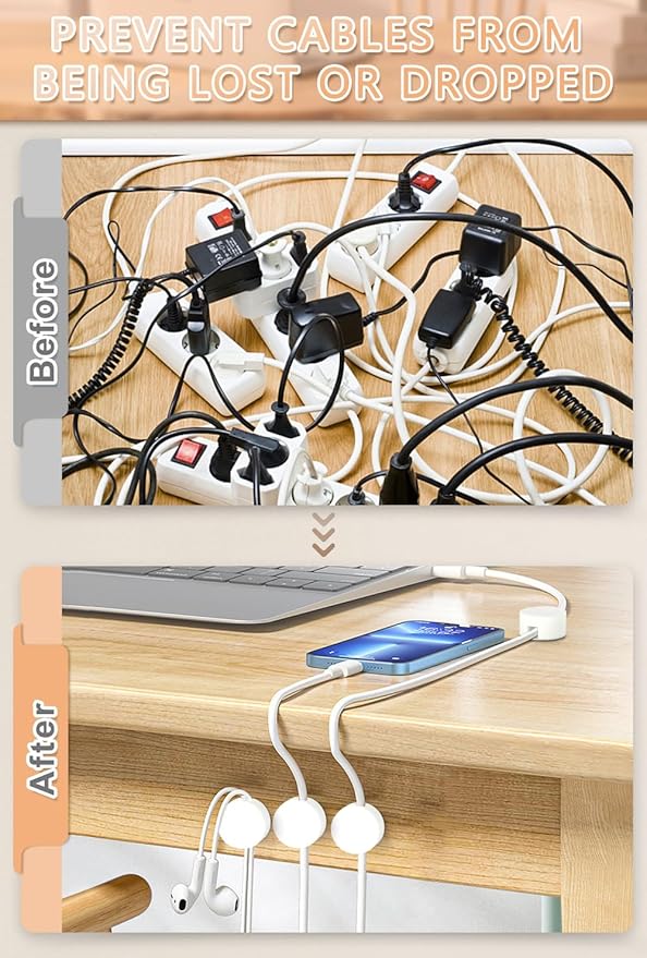 Maveek 5 Sets Magnetic Cable Management Clips - Image 4