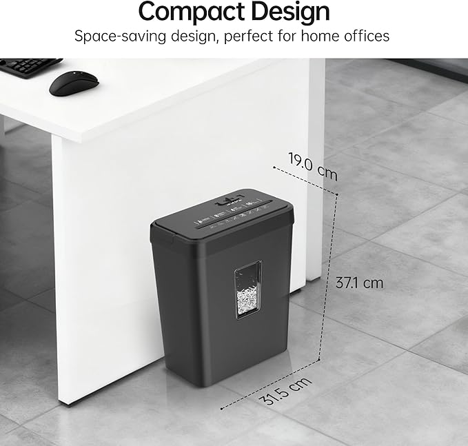 8-Sheet Cross Cut P-4 Security Paper Shredder, 4.2 Gal Bin - Image 8