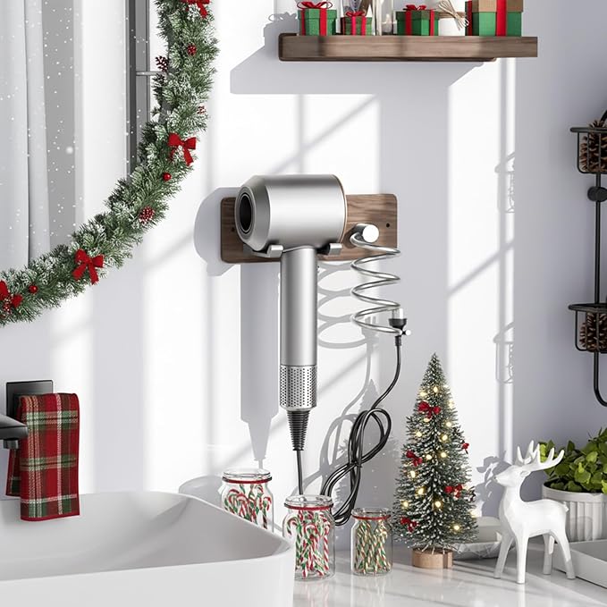 Tindbea Hair Dryer Holder Curling Iron Holder, Blow Dryer Holder Wall Mount - Image 2