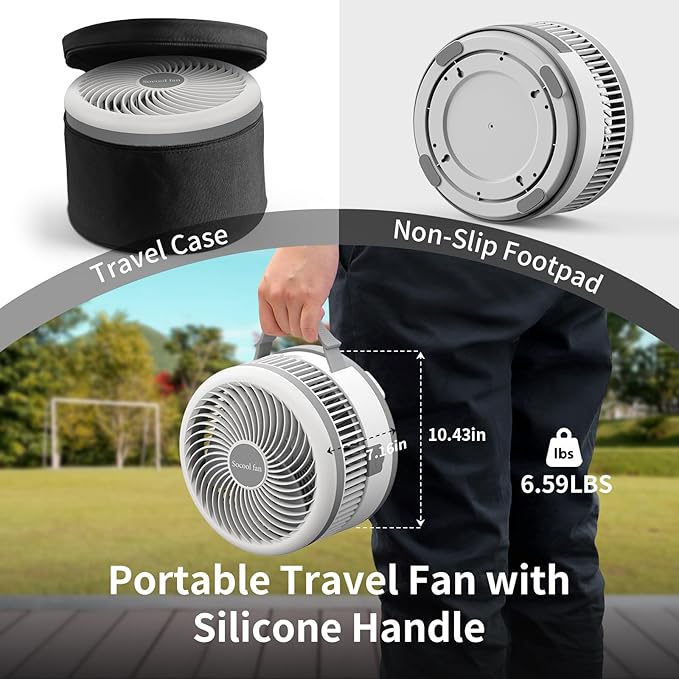 Socool 40000mAh Portable Fan Foldable Battery Rechargeable - Image 7