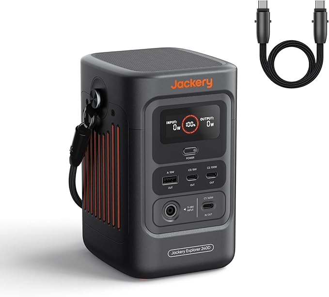 Jackery Explorer 240D Power Bank, LiFePO4 Battery 256Wh Portable Power Station by JackeryInc
