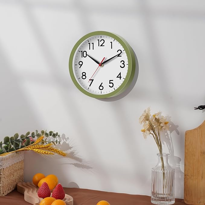 AKCISOT Wall Clock 8 Inch Silent Non-Ticking Modern Clocks Battery Operated - Image 4