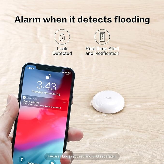Aqara Water Leak Sensor 3 Pack, Zigbee Wireless Water Leak Detector - Image 6