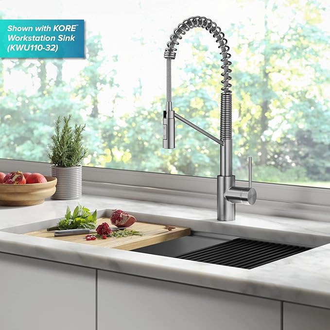 KRAUS Oletto Touchless Sensor Commercial Pull-Down Single Handle Kitchen Faucet - Image 3