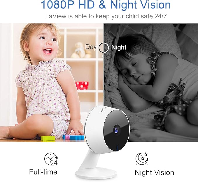 LaView Security Cameras 4pcs, Home Security Camera Indoor 1080P, Wi-Fi Cameras - Image 4
