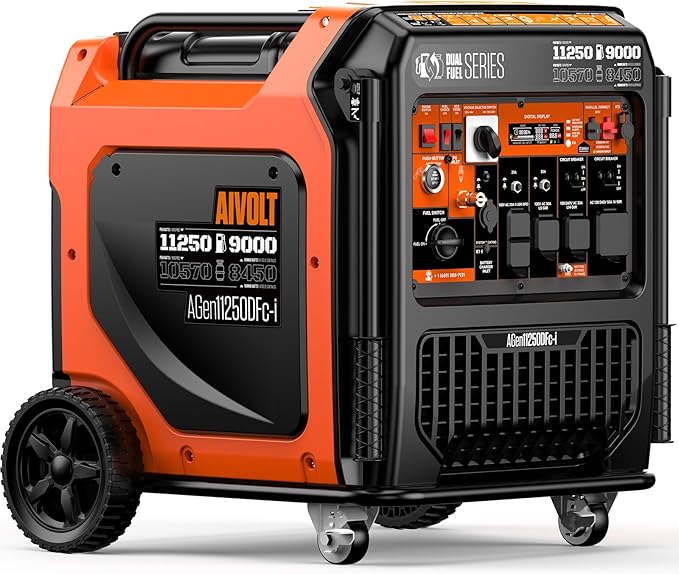 AIVOLT 11250 Wattages Super Quiet Gas Propane Powered Outdoor Generator by AIVOLT