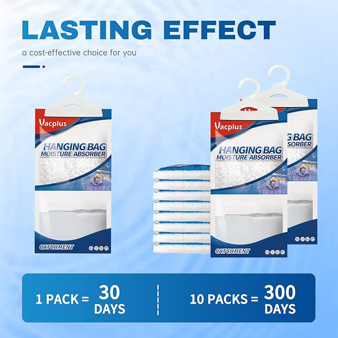 Vacplus Moisture Absorbers Packets, Fragrance Free 20 Pack, Humidity Packs - Image 6