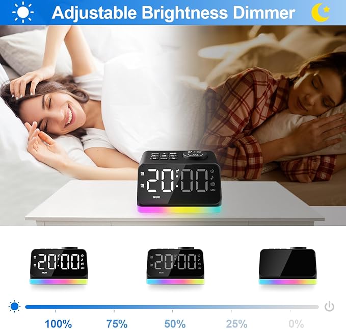 JALL Digital Alarm Clock with FM Radio - Image 4