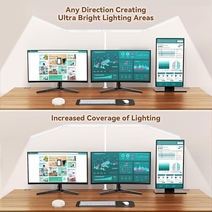 Pzloz Led Desk Lamp with Clamp: Architect Desk Lamp - Image 2