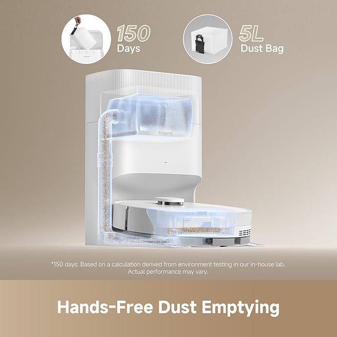 DREAME D20 Plus Robot Vacuum and Mop, 000Pa Suction, Self-Emptying - Image 3