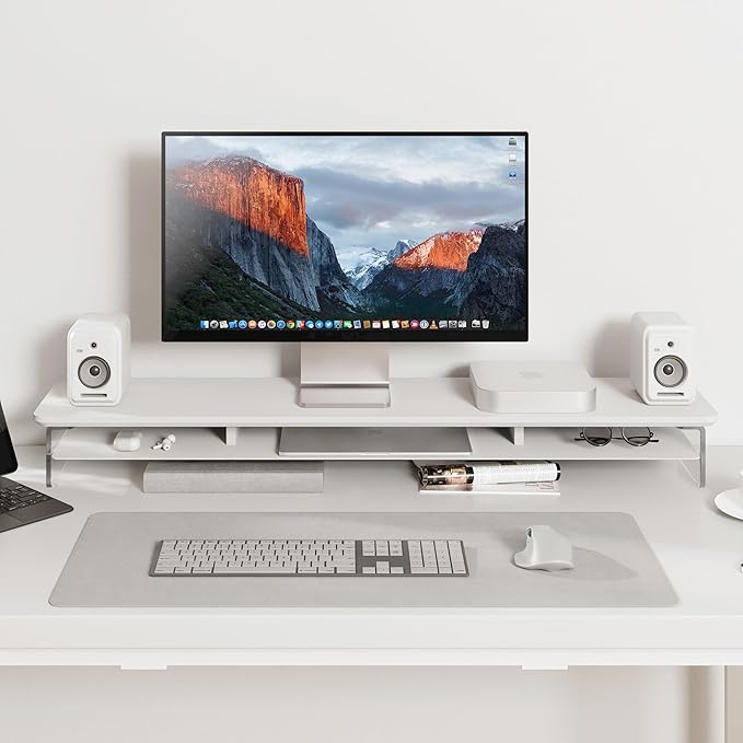 Fenge Acrylic Monitor Stand Riser, 42.5 Inches Dual Monitor Stand - Image 2