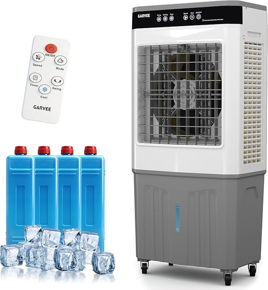11.6 Gal Portable Evaporative Air Cooler, 3500 CFM cooler by GarveeLife