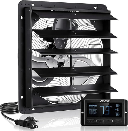 VEVOR 20 inch Shutter Exhaust Fan, Wall Mounted Attic Vent Fan by VEVOR