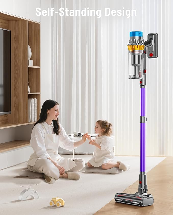 Cordless Vacuum Cleaner, 60KPA 75Min 650W Motor Powerful Vacuum Cleaners - Image 3