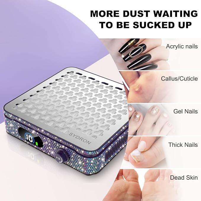 Nail Dust Collector | 1000PA Nail Fan Dust Collector | 10 Speed Levels | Low - Image 7