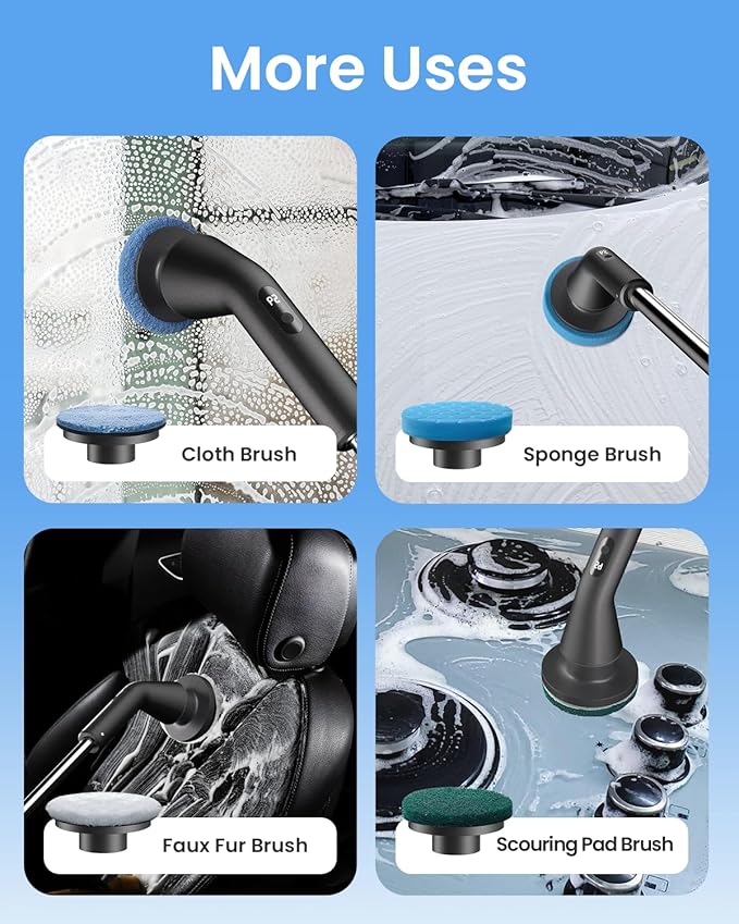 Leebein Electric Spin Scrubber, 2025 New Cordless Cleaning Brush Bathroom - Image 7