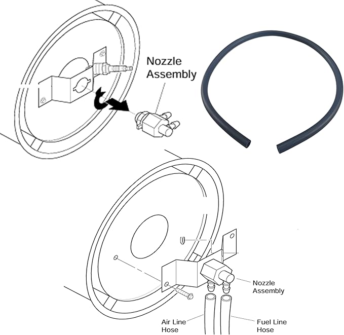 Irnyso Replacement Heater burner Fuel Line Tube Air Line M50814-03 21" X 0.250 - Image 3