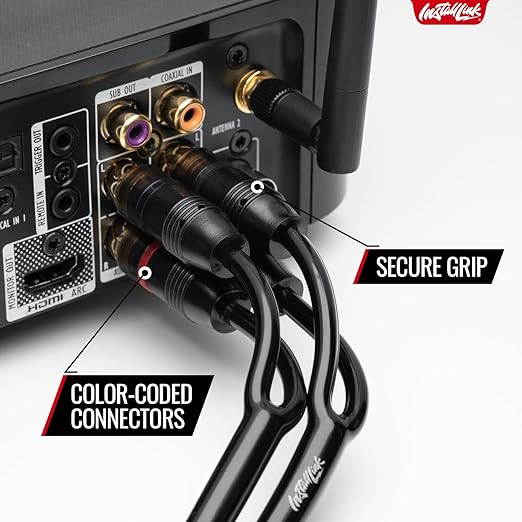 Install Link RCA Audio Cable for Subwoofer or Stereo Cable, Y Adapter 1-Female - Image 6