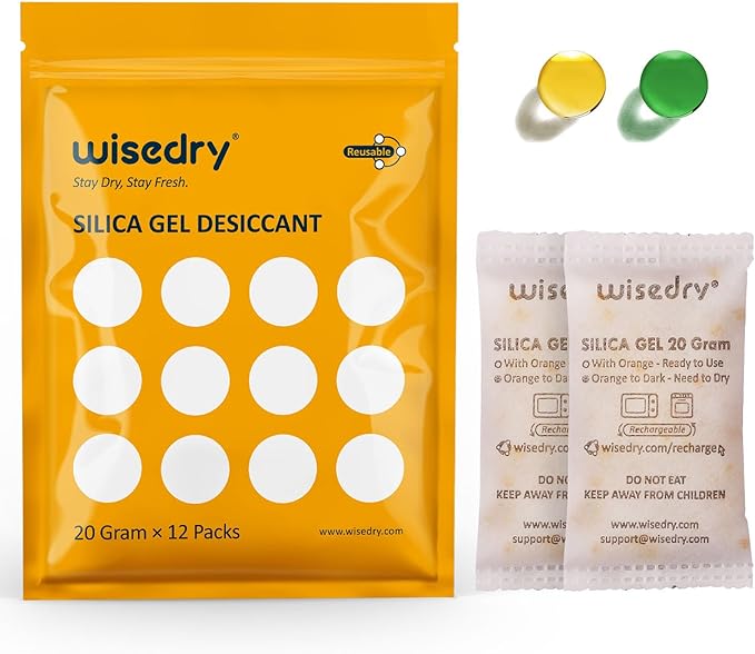 wisedry 20 Gram Rechargeable Silica Gel Packets Microwave Fast Reactivate in by wisedry