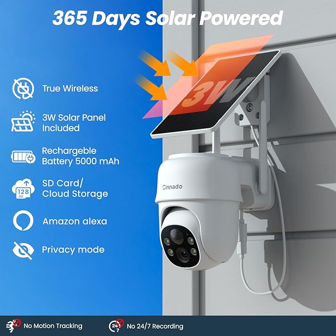 Cinnado 2K Cameras for Home Security-2.4G WiFi Outdoor Camera Wireless - Image 3