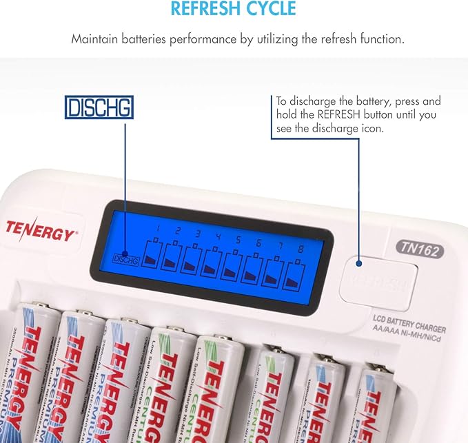 Tenergy Rechargeable Battery and Charger Combo TN162 - Image 9