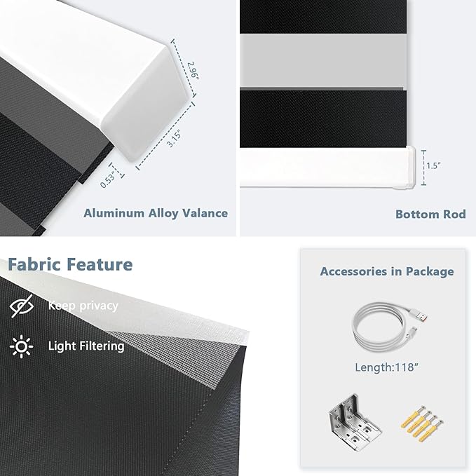 COOLWINDS Motorized Zebra Blinds - Image 3