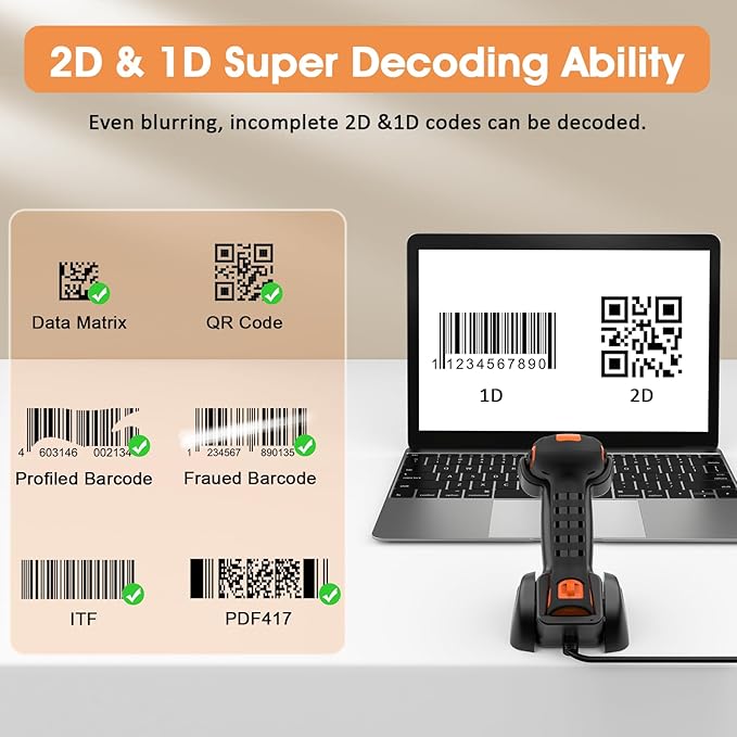 Symcode Bluetooth 2D QR Barcode Scanner - Image 2