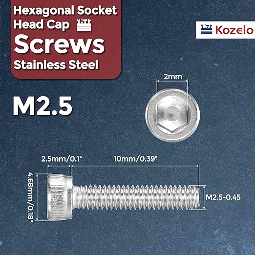 Kozelo 50pcs Socket Head Cap Screws - Image 2