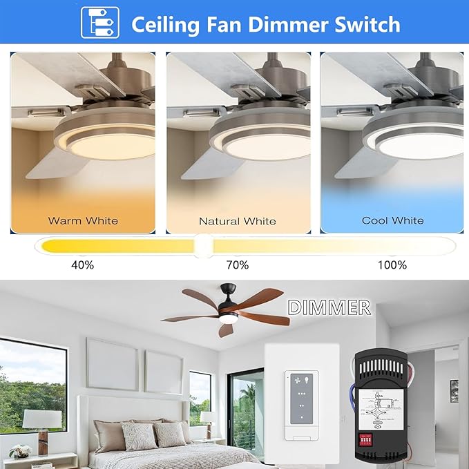 Universal Ceiling Fan Wall Remote Control Kit Replacement - Image 8