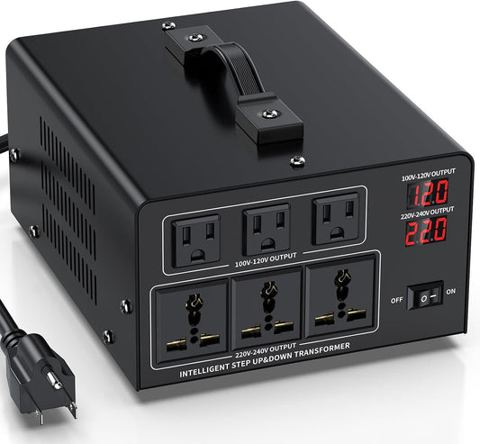 6000W Voltage Converter Transformer Step Up 110V/120V to220V/240V or Step Down