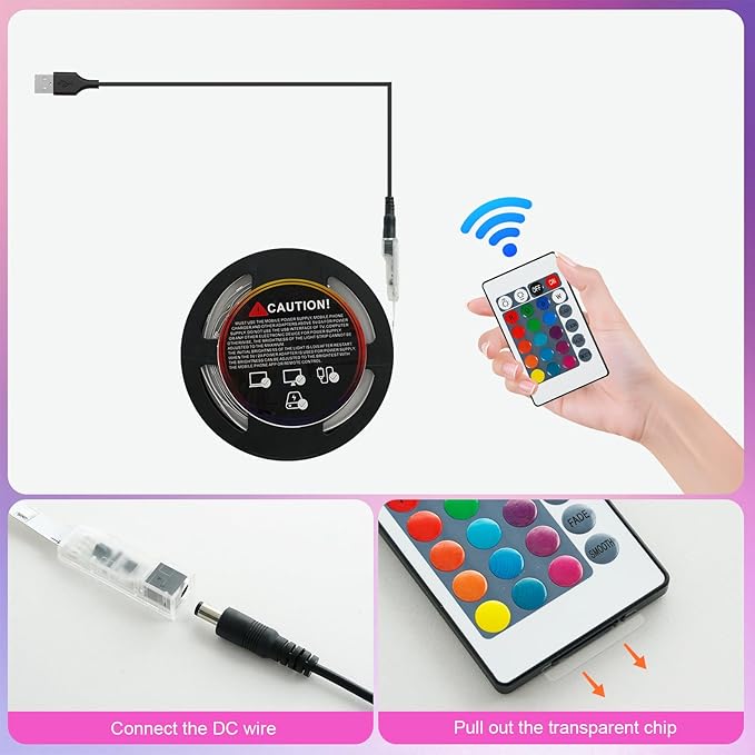Timelux USB 32.8ft LED Strip Lights Color Changing LED Tape Lights - Image 7